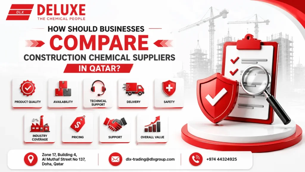 How to compare construction chemical suppliers in Qatar - quality, availability, delivery and support