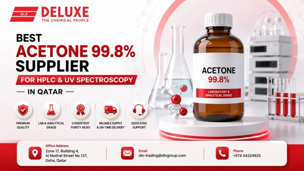 Best Acetone 99.8% Supplier for HPLC & UV Spectroscopy in Qatar